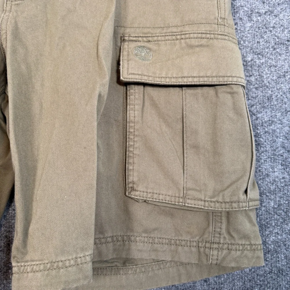 Timberland Shorts Mens 38 Green Cargo Cotton Relaxed Baggy‎ Y2K Casual Outdoors